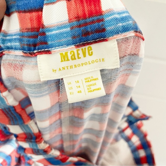 NWT Anthropologie Maeve Escape Printed High Rise Wide Leg Pants Size 14 - Picture 15 of 16